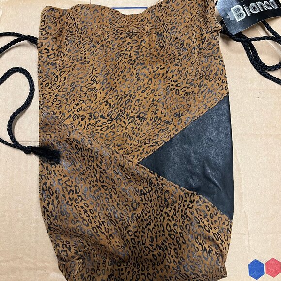 Bianca Leopard Print Drawstring Bag - Picture 2 of 2